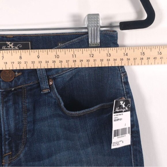 NWT 34 HERITAGE EMMA JANE Mid Rise Straight Leg Jeans N042626 Size 27/33 - Picture 8 of 14